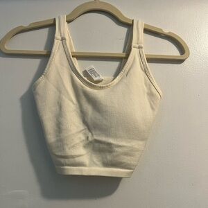 90 Degree By Reflex Ribbed Cream Tank